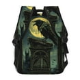 thumbnail image 4 of Pofeuu MoonNight Sky Crow Print Backpack for Men and Women - Basic Bookbag Casual Daypack Backpacks for College Work Travel-One Size, 4 of 5