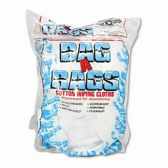 United Facility Supply  Bag-A-Rags Reusable Wiping Cloths  Cotton  White  1lb Box