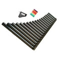 thumbnail image 4 of Flautas de pan C Key Instrumento musical popular Instrumento de viento de madera de 18 tubos Tradicional con pegatina de nota musical y bolsa de trans, 4 of 7
