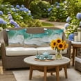 thumbnail image 6 of Outdoor Pillow Cover Ocean Beach Set of 2 Waterproof Throw Pillowcases Wave Sand Green Decorative Patio Furniture Pillows for Couch Garden Indoor & Outdoor Use, 6 of 9