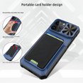 thumbnail image 3 of For iPhone 15 Pro Max Camera Lens Slide Cover, Detachable Wallet with Card Holder, Magnetic Car Holder Support Wireless Charging Shockproof Cover Military Grade Drop Cover For iPhone 15 Pro Max, Black, 3 of 11