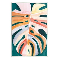 Stupell Industries Leaf in Abstract Hues Botanical & Floral Painting Unframed Art Print Wall Art, 10 x 15