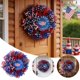thumbnail image 1 of Independence Day Wreath Hanging Decor Flag Wreath Wall Ornament Patriotic Front Door Wreath For Home Festival Party Decoration, 1 of 9