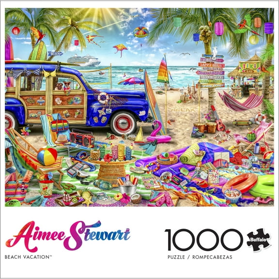 Buffalo Games - Aimee Stewart - Beach Vacation - 1000 Piece Jigsaw Puzzle