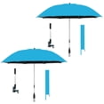 thumbnail image 4 of Dbuoem 2 Pcs 48 inch Beach Umbrella with Clamp,360-degree Adjustable,UPF50+ Large Umbrella for Beach Chair,Patio Chair,Wheelchair,Camping Chair,Golf Carts, 4 of 8
