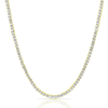 Cate & Chloe Kaylee 18k Yellow Gold Plated Tennis Necklace with Simulated Crystals Gift for Women