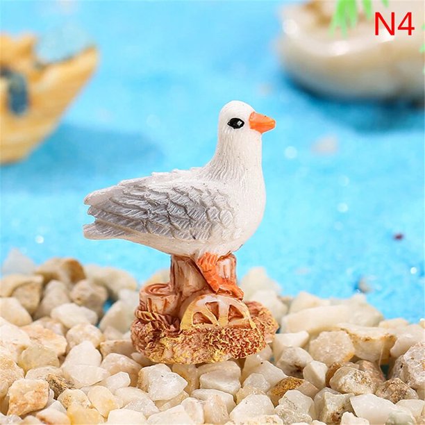 Figuras decorativas en miniatura de peces, adornos de resina, tiburón, caballito de mar, Mini Hada del océano, jardín, Animal, musgo, Micro paisaje, 1-6 piezas