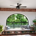 thumbnail image 6 of Barnes Matte Black Modern Farmhouse Indoor-Outdoor 54-in. Ceiling Fan with LED Light Kit, 6 of 9