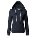 thumbnail image 2 of H2H Womens Casual Slim Fit Pullover Hoodie Sweatshirt Long Sleeve Solid Colors (CWOHOL032), 2 of 6