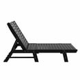 thumbnail image 5 of Malibu Poly Reclining Outdoor Patio Chaise Lounge Chair Adjustable, Black, 5 of 13