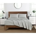 thumbnail image 2 of Mainstays Super Soft Brushed Microfiber Bed Sheet Set, Queen, Grey Stria, 4 Piece, 2 of 12