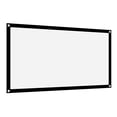 thumbnail image 1 of 16:9 Projection Screen Thicken Portable Non Crease Foldable Soft White Polyester Projector Curtain Suitable for Home Theater,Conference,Outdoor Camping Movie, 1 of 7