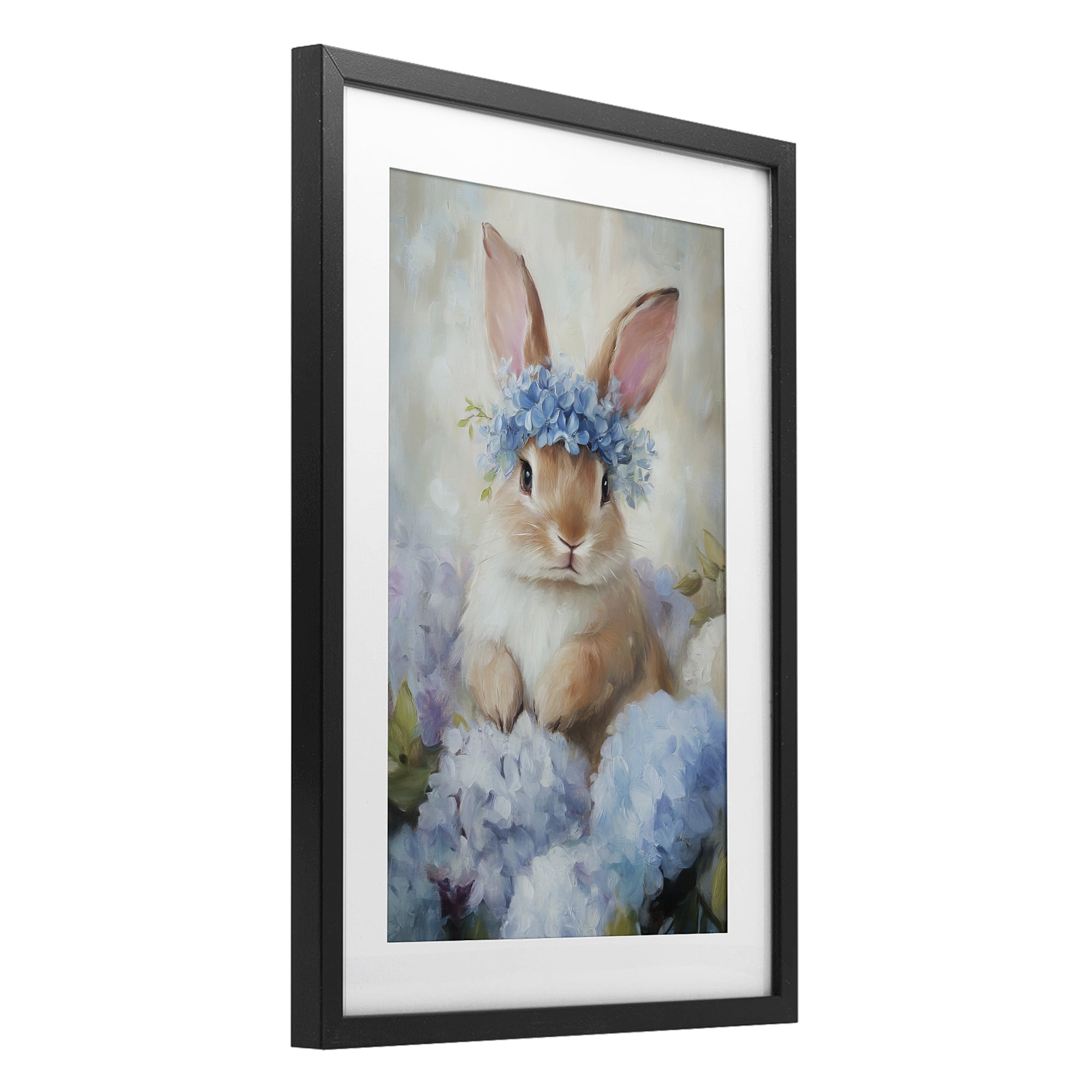 Stupell Industries Bunny In The Blossoms Black Framed Print Under Glass, design by Tina LeCour