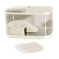 thumbnail image 3 of S SERENABLE Réservoir Tortue avec Couvercles avec Plateforme pour Amphibiens Terrapin Barbus Beige Grand, 3 of 9