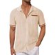 thumbnail image 1 of Camisa de manga corta con botones para hombre - Cárdigan informal con bolsillos huecos - Tejido ligero de poliéster - Corte holgado, se recomienda elegir una talla menos - Tallas S-XXXL, 1 of 5