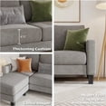 thumbnail image 2 of Convertible Sectional 3 L-Shaped Couch Soft Seat With Modern Linen Fabric Small Space Sofas for Living Room Loveseat Luxury Sofa My Lux Decor Round, 2 of 5