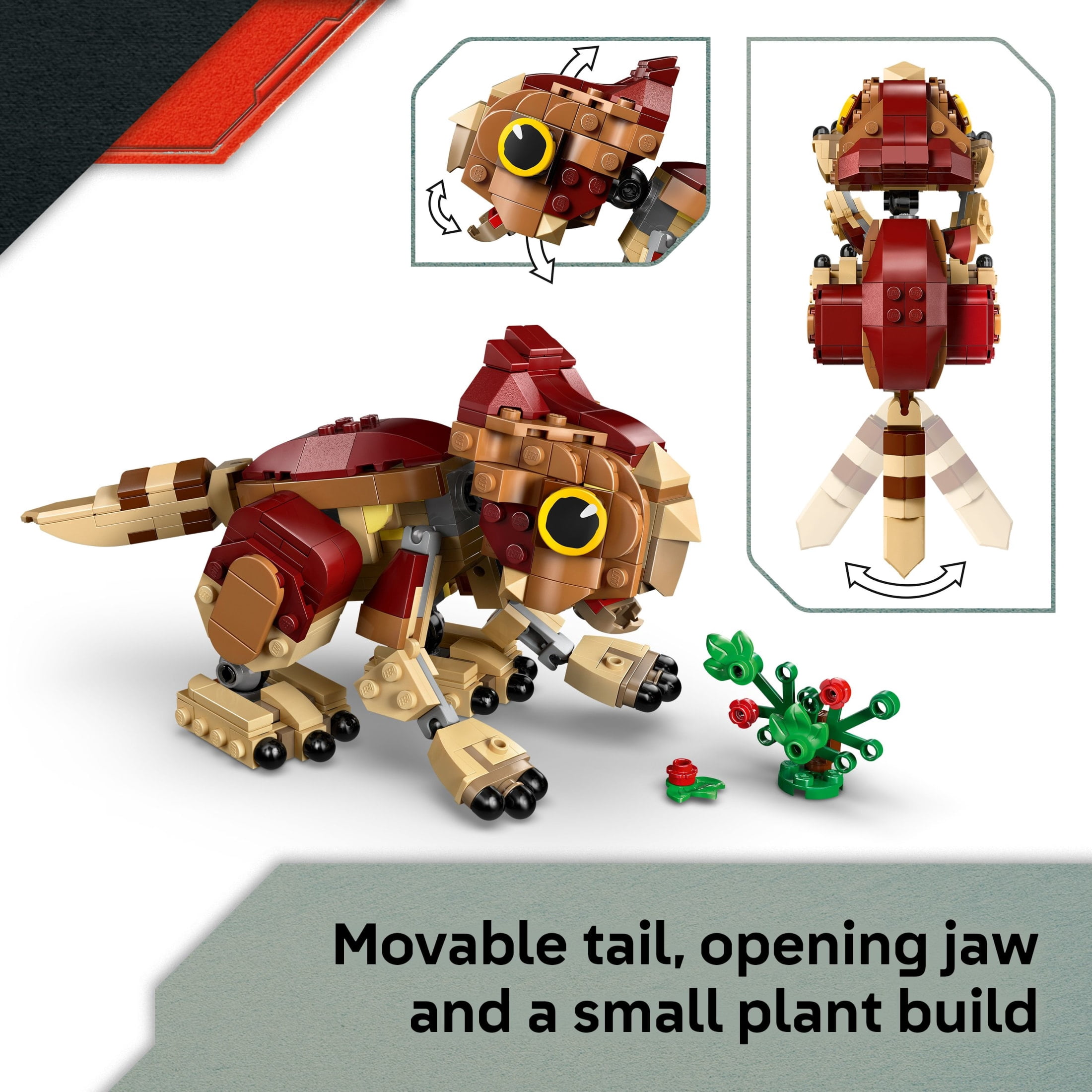 LEGO Jurassic World Baby Dinosaur Dolores: Aquilops Kids Toy - Educational and Learning Toy for Girls & Boys, Ages 7+ - Gift for Birthdays - Pretend Play Set - 76970