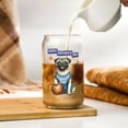 thumbnail image 3 of Happy Father's Day Pug Playing Basketball with Best Dad Jersey 16oz Glass Cup Mug Dog Lover Gifts Glass Can - 13006, 3 of 5