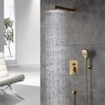 thumbnail image 3 of Boyel Living Shower System Wall Mount 10 inches Shower Faucet Head 3 Function Handheld Shower Head Combo Set,Brushed Gold, 3 of 9