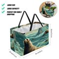 thumbnail image 2 of Sea Lion Large Capacity Reusable Laundry Bag – Foldable Oxford Cloth Shopping Bag, Cube Organizer, and Beach Bag, 2 of 7