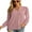 01-Dark Pink, variant on JWD Women's Casual V-neck Shirt Office Long Sleeve Bubble Cuff Four Seasons Top Dark Pink Large