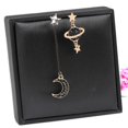 thumbnail image 2 of Dalazy Unique Asymmetric Rhinestone Moon Saturn Pendants Earring Ear Stud for Students Women Girls, 2 of 8