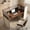 white Brown, variant on Single Office Cubicle Desk with Cable Grommet & Side Storage,Ergonomic Modular Cubicle Workstation with Privacy Panels for Call Centers,White1,L59in