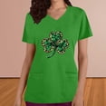 thumbnail image 2 of lcziwo Women's St. Patrick's Day Scrub Tops Fashion V Neck Scrubs Nursing Uniform Summer V Neck Short Sleeve Tshirts with Pockets Green L Sale of The Day Prime Today, 2 of 5