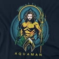 thumbnail image 2 of Aquaman Movie Aqua Nouveau Women's T Shirt, Navy, 2X-Large, 2 of 6