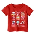 thumbnail image 1 of PMVFHDE T-Shirts pour Filles T-Shirts Graphiques d'Été pour Filles Hauts d'Été pour Filles 2025 Garçon et Fille Imprimé Décontracté Col Rond Manches Courtes T-Shirt Rouge, 10-11 Ans, 1 of 4