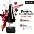 thumbnail image 2 of ST. REGIS Non-Alc Pinot Noir - Low Calorie, Low Sugar - Refreshing Fruity and Spicy Flavor - Made from 100% Selected Pinot Noir Grapes from Germany - 25.4 Fl Oz / 750ml (6 Pack), 2 of 4