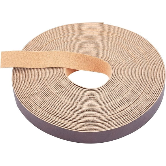 1Roll PU Leather Ribbon Faux Leather Straps for Bags Jewelry Making DIY Crafting Saddle Brown 3/4 inch(20mm) 10.94 Yards(10m)/Roll