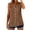 355#Brown, variant on Women's Summer Cotton Linen Sleeveless Button Down Pleated Tank Tops Dressy Casual Work Blouses Sky Blue M