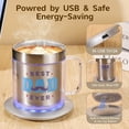 thumbnail image 4 of USB Heating Mug - 131°F Auto-Off Smart Cup, American Flag Stainless Steel Thermal Cup, Gift Idea, 4 of 9