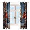 thumbnail image 4 of Merry Christmas Snowman Christmas Tree 2 Panels 3D Printing Pattern Curtain for Bedroom Living Room Kitchen Window Decoration Home, 4 of 6