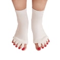 thumbnail image 1 of Greeniant 1 Pair 5 Toe Socks Overlapping Color Comfortable Breathable Dressing Solid Separation Relaxing Hosiery Type3 NO3 Greeniant FS11800-11, 1 of 6
