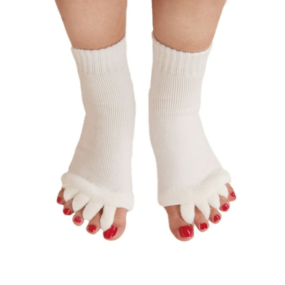 Greeniant 1 Pair 5 Toe Socks Overlapping Color Comfortable Breathable Dressing Solid Separation Relaxing Hosiery Type3 NO3 Greeniant FS11800-11