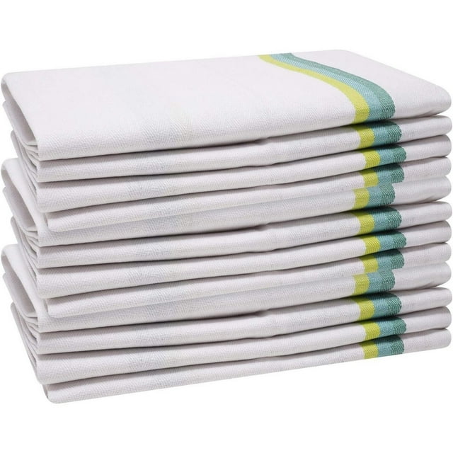 K Collection Ensemble de Linges à Vaisselle à Rayures (Lot de 12)
