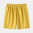 thumbnail image 5 of Cotton Linen Shorts for Men Elastic Waist Drawstring Summer Shorts Casual Lightweight Lounge Shorts with Pockets, 5 of 7