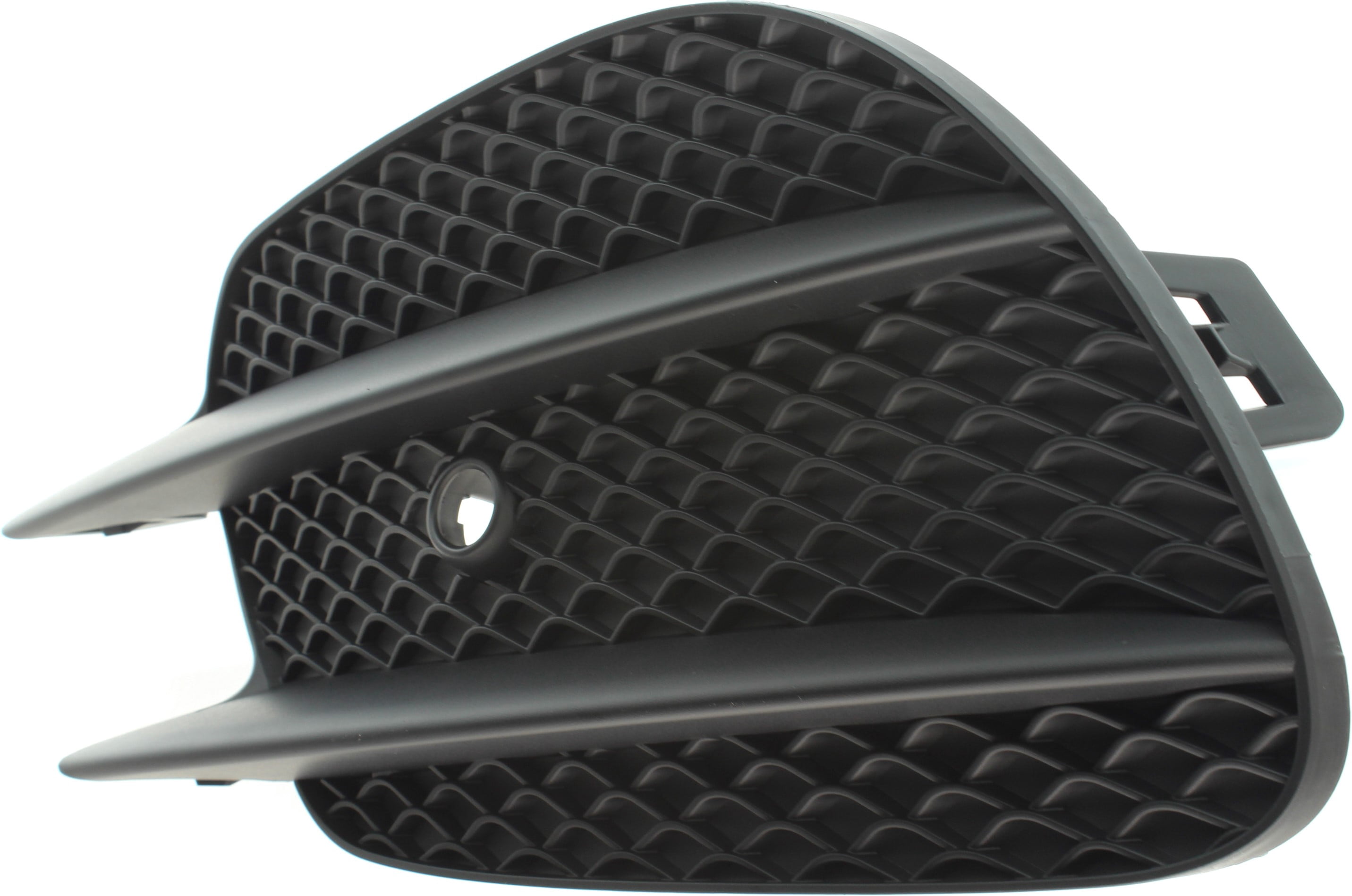 Bumper Grille Compatible With 2017-2019 Mercedes Benz E300 2020 E350 Front, Left Driver Side, Outer Textured Black