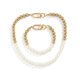 thumbnail image 1 of collier Perle Homme Chane Clavícula Minimalista Chane De Perles Unisexe Collier Patchwork Pulsera Conjunto., 1 of 5