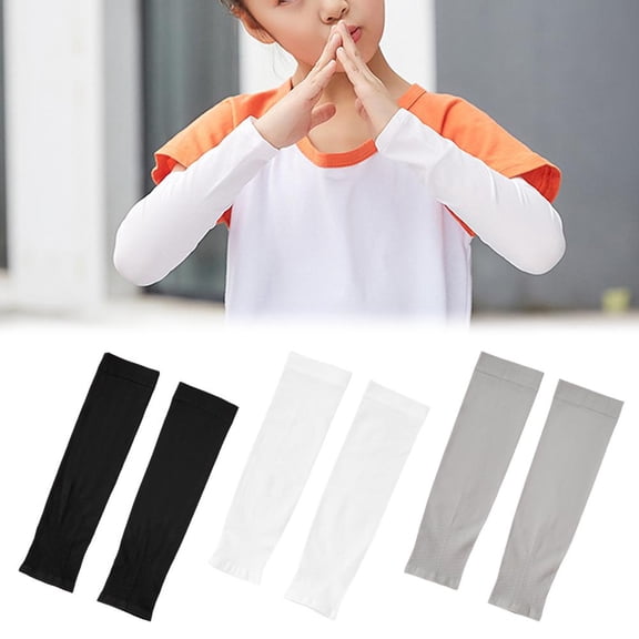 FurNest 1 Pair Kids Anti-UV Summer Cooling Arm Sleeves Girls Quick Sun Protect