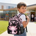thumbnail image 4 of Jeiento Axolotl Toddler Backpack for Girls 3-5, 13.5 Inch Preschool School Bag, Cherry Blossom Lightweight Kids Bookbag with 2 Front Pockets & Mesh Side Pockets, 4 of 7