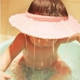 thumbnail image 2 of Odeerbi Toddler Hat Kids Boys Girls Safe Shampoo Shower Bathing Cap Protection Bath Cap Children Soft Adjustable Visor Hat Pink, 2 of 3