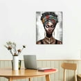 thumbnail image 2 of COMIO  Black Girl Canvas Wall Art - African American Wall Art Framed Painting Fashion Wall Decor Abstract Modern Decorative Artwork for Bedroom Home Office Decoration, 2 of 4