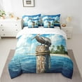 thumbnail image 2 of Manfei Wildlife Daigo 7-Piece Bedding Comforter Set,Ocean Theme King Bedding Sets,Marine Animal Ultra Soft Bed Sheets,Breathable Sea Room Decorative,Reversible, 2 of 7