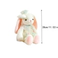 thumbnail image 3 of Plush Rabbit Stuffed Animal with Lace Dress and Bow Tie Decoration for Graduation Gifts and Bedroom Aesthetic Decor, White 11 Inch, 3 of 5