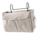 thumbnail image 3 of Bolsa colgante para mesita de noche, cesta organizadora de bolsillo para almacenamiento junto a la cama, de lino y algodón, para literas, dormitorios, color blanco, 3 of 5