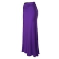 thumbnail image 1 of MixMatchy Women's Basic Foldable High Waist Regular and Plus Size Maxi Skirts, 1 of 4