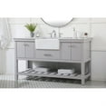 thumbnail image 3 of Elegant Decor Clement 60" Aluminum MDF Single Bathroom Vanity in Gray, 3 of 3